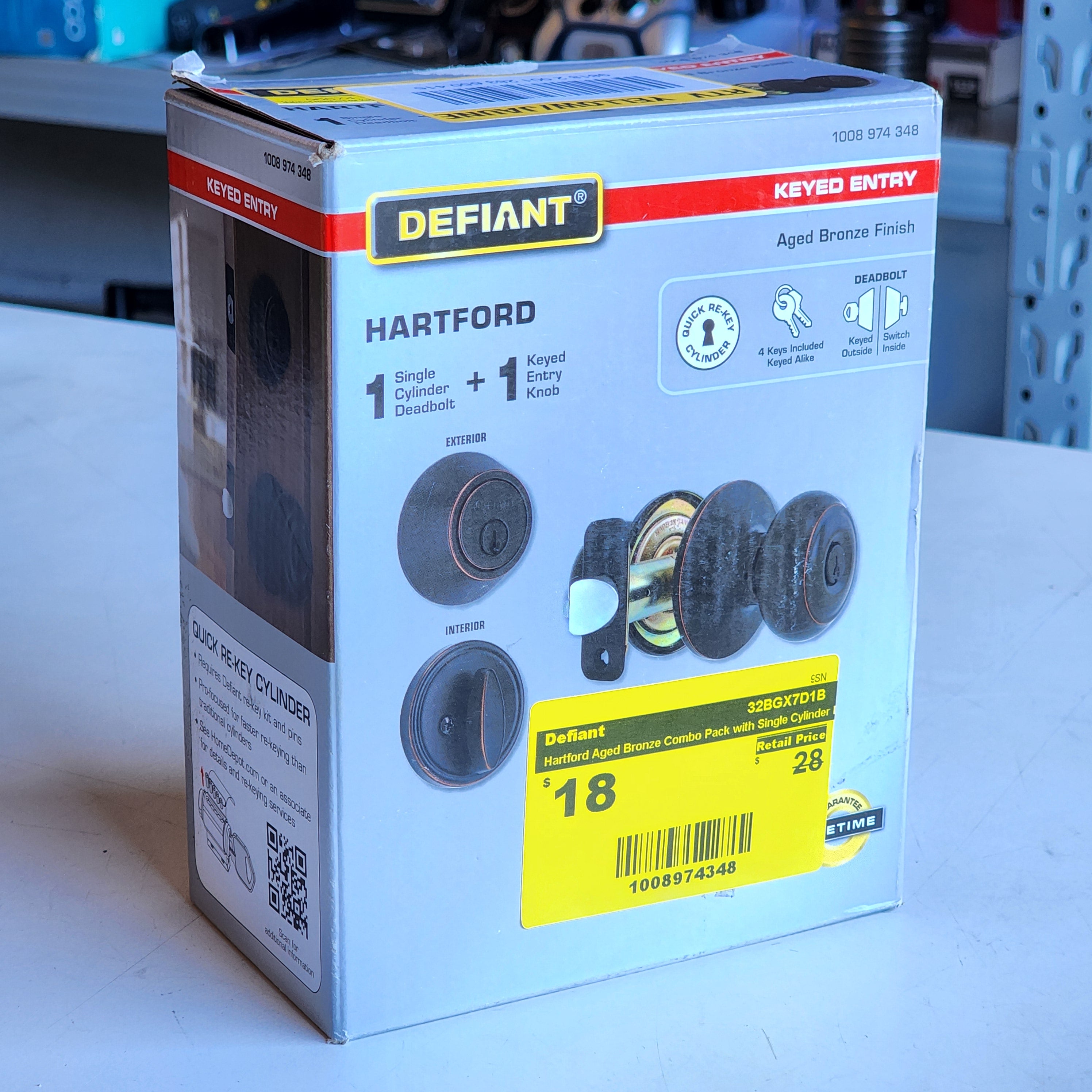 Hartford Aged Bronze Combo Pack with Single Cylinder Deadbolt (32BGX7D1B) Hartford Aged Bronze Combo Pack with Single Cylinder Deadbolt (32BGX7D1B)